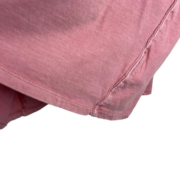 WE THE FREE Pink Long Sleeve Mock Neck oversized T-Shirt Medium - Picture 8 of 9